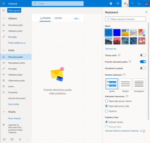 Nastavení  stahování pošty v Outlooku